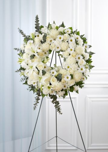 Serene Blessings Wreath In White