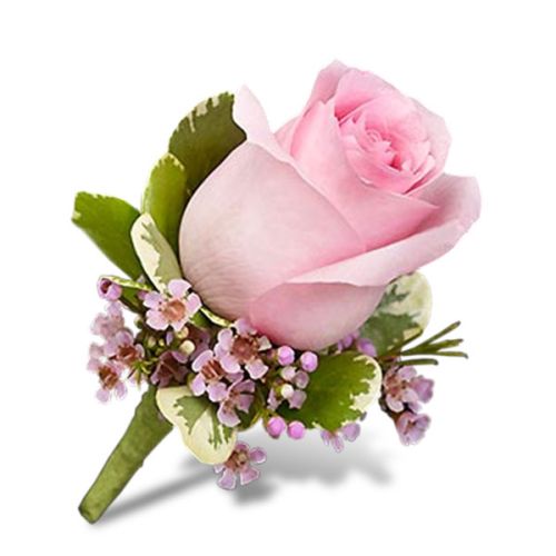Bold Romantic Pink Rose Boutonniere