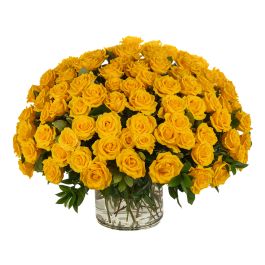 Yellow Roses 100 100 Yellow Roses Arranged Beautifully - Flowermart Florist